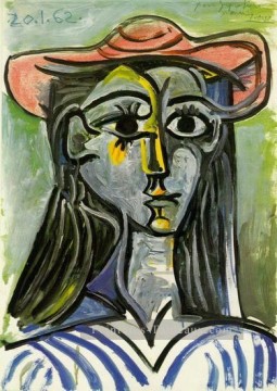 Pablo Picasso œuvres - Femme au chapeau Buste 1962 cubiste Pablo Picasso